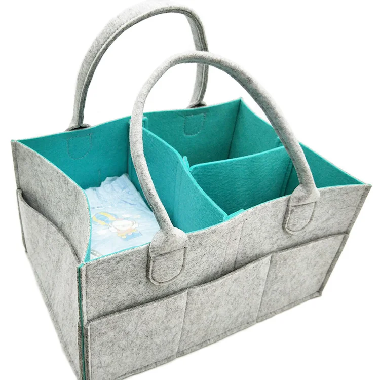 

felt Baby Diaper Caddy Portable Car Storage for Diapers Toys, Customized colors