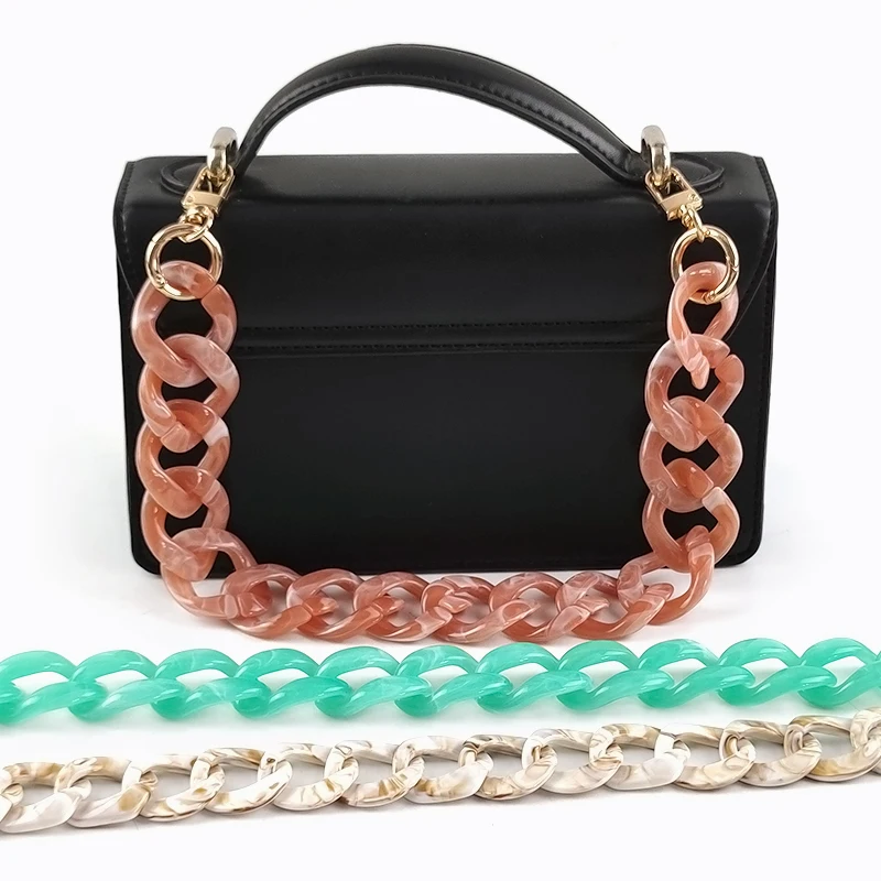 

Meetee B-C054 45/85/120cm Bag Accessories Handheld Shoulder Crossbody Decor Retro Acrylic Thick Bag Chains Resin Chain