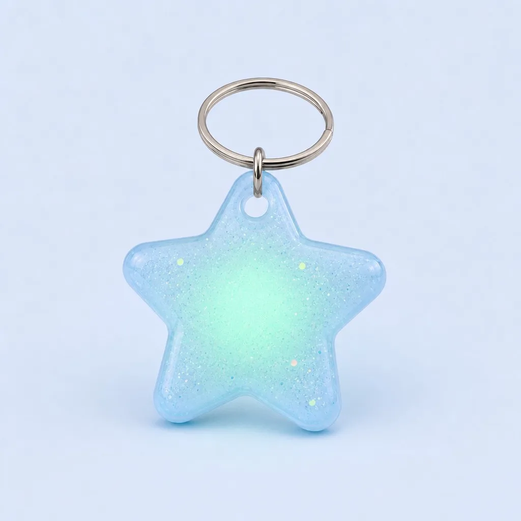 Front view of the star keychain