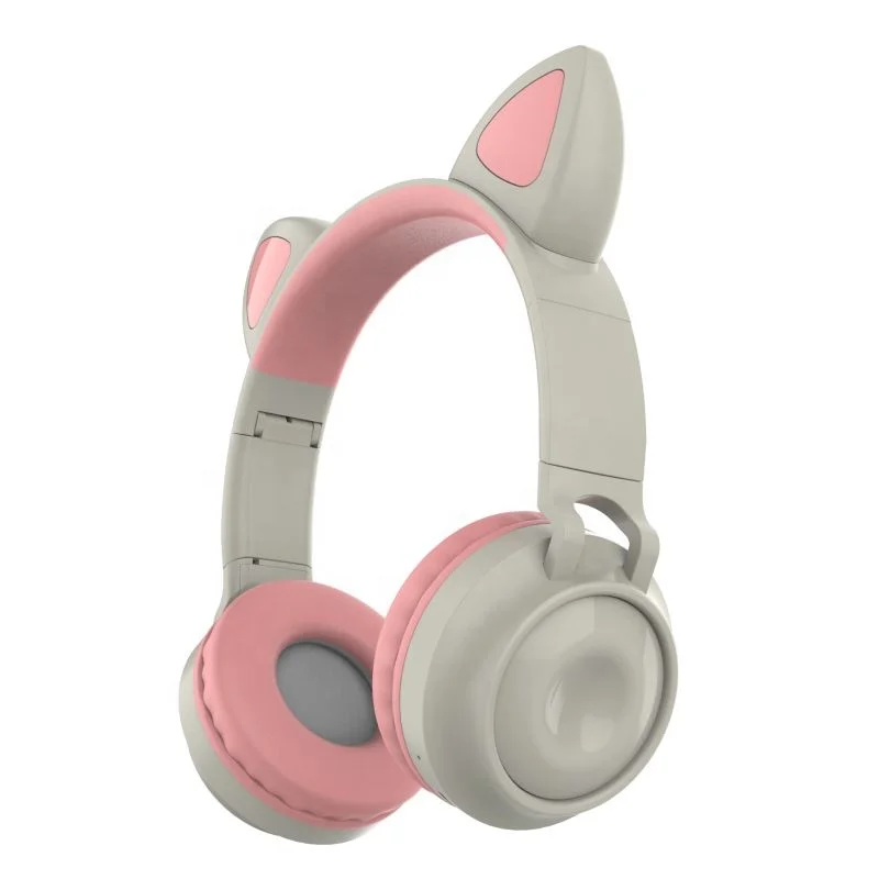 

Bt-028C Girls Led Foldable Wireless Headset Kids Pink Cute Cat Ear Headphone