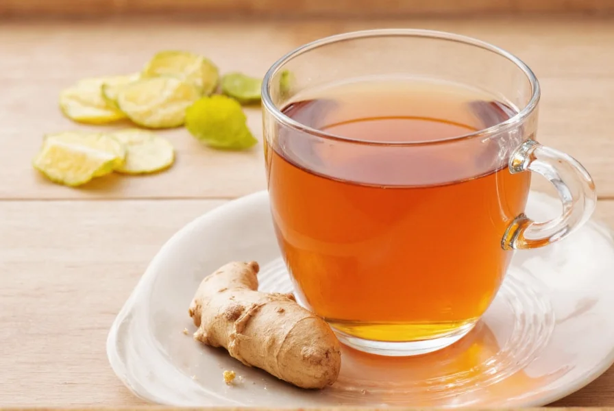 Fresh ginger root being grated into a teapot with steam rising, showing proper preparation technique for sore throat relief