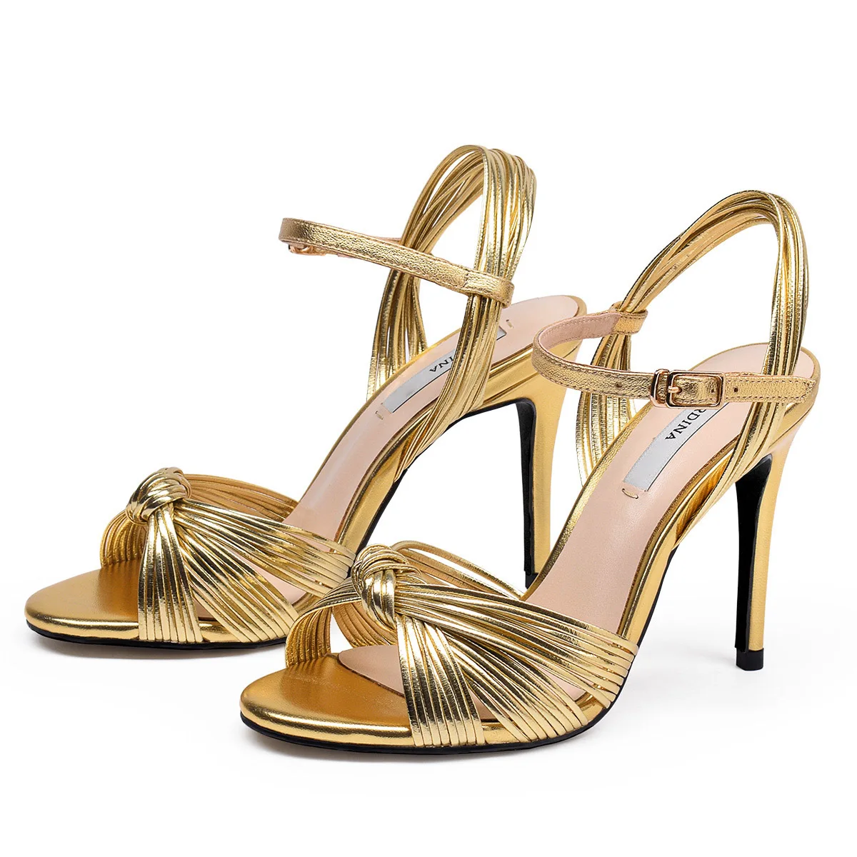 

Hoslasen 2020 Heels Gold Rope Sandals Trendy Women Shoes, Gold/silver