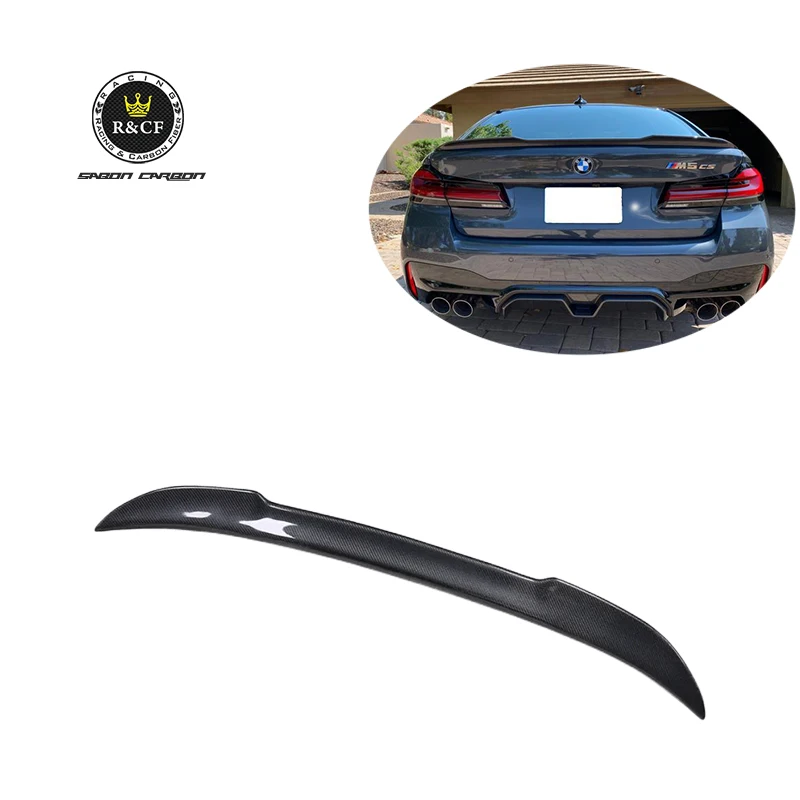 

5 series G30 F90 M5 Rear Spoiler CS Style Carbon Fiber Back Trunk Lip Wing For BMW 5 Series G30 530i 540i F90 M5