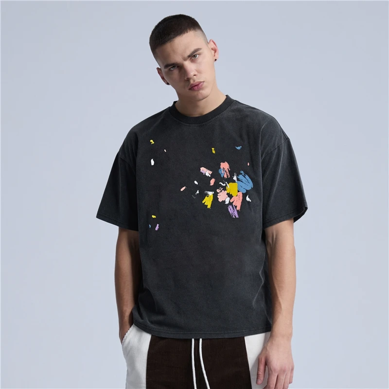 

Wholesale T-shirts For Men's 100% Cotton Short-sleeved Printing High Street Unisex T-shirts
