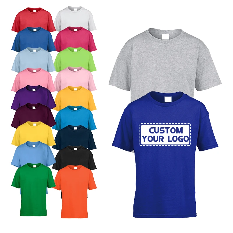 Blank Toddler Kids t Shirt Printing Children Unisex Tee Short Sleeves Casual Soft Sublimation Boys 100% Cotton T-shirts