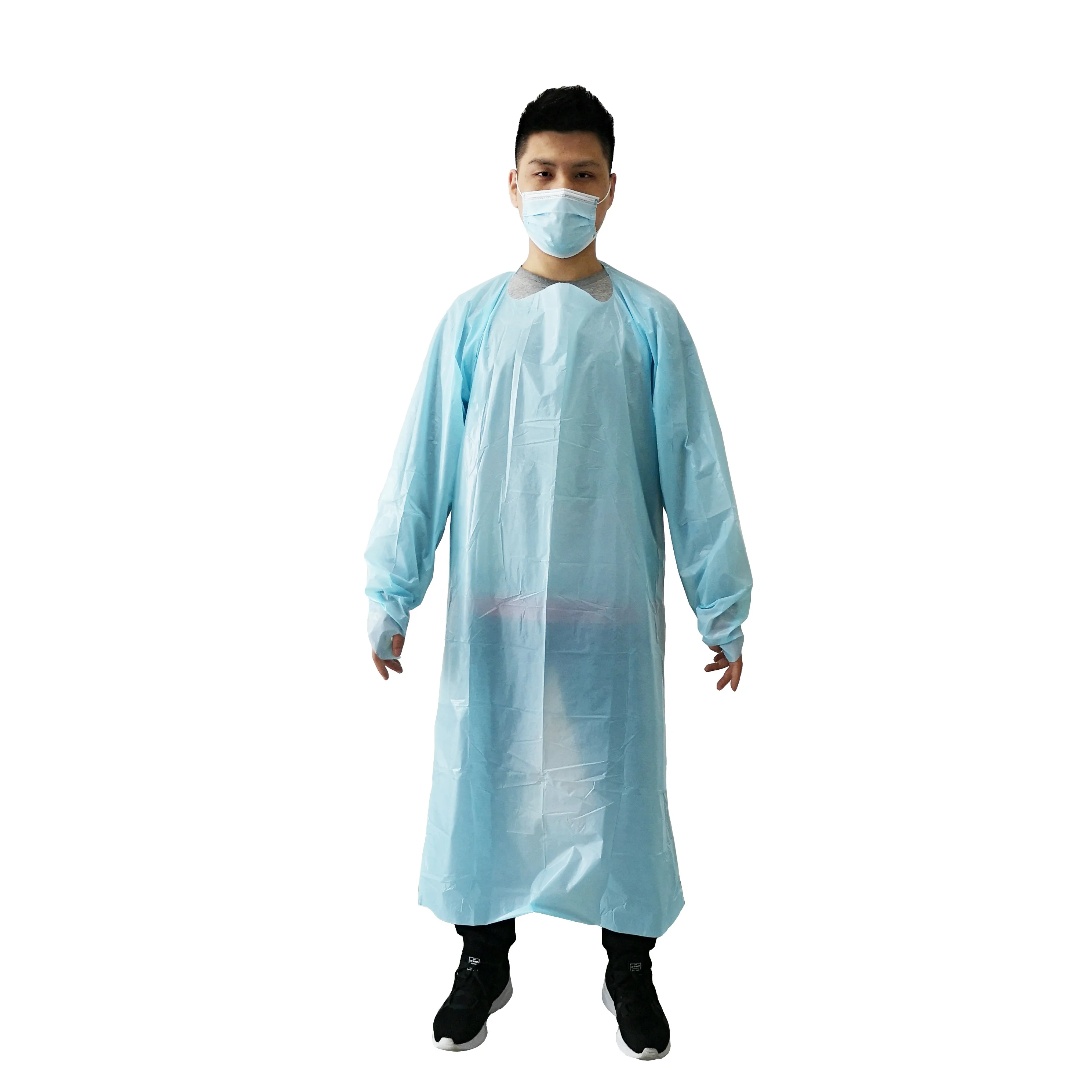 Ldpe Cpe Peva Disposable Long Sleeve Apron Disposable Aprons With