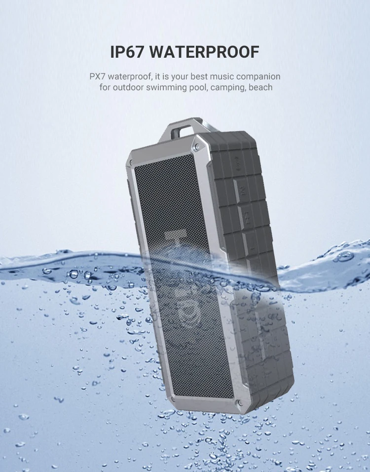 Bluetooth Waterproof Speaker with Big Battery 3000mAh - ANKUX.COM