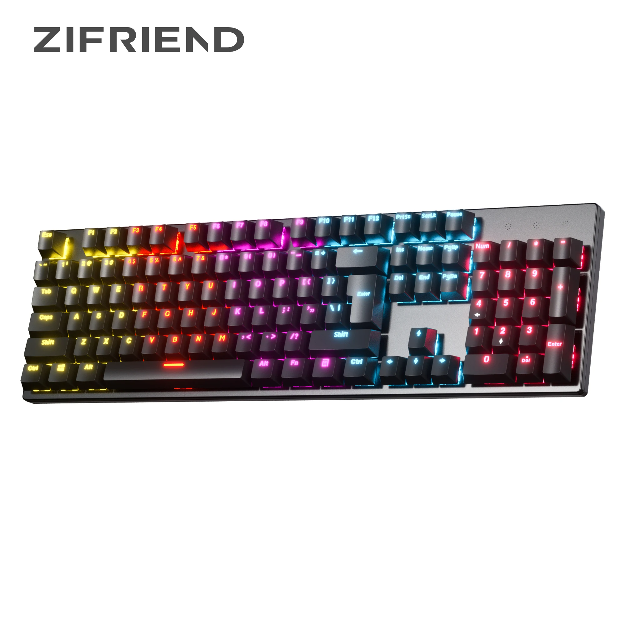 

Best RGB Wired Keyboard Brown Black Cyan Axis 104 Keys Mechanical Gaming Keyboard