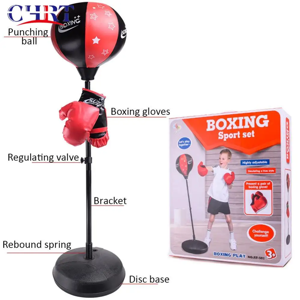 

CHRT Fitness Boxing Punch Pear Speed Ball Relaxed Boxing Punching Bag Speed Bag For Kids Children+Glove+Pump+Base+ Poles, Black red