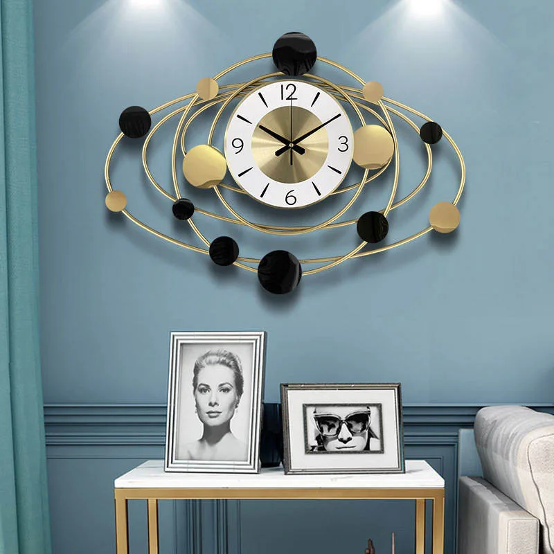 70x50 Star Quiet Clock Wall Crystal Modern Art Customized  Hanging for Home House Decoration Watch Dropshipping DDP ROHS WEEE