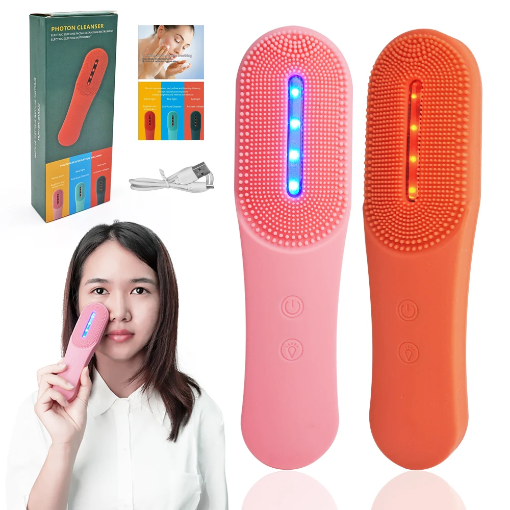 

2022 amazon hot selling face care electric waterproof sonic face cleaning spin wash ultrasonic facial cleansing massage brush