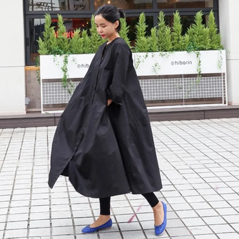 

2020 new arrivals Korean-Style Loose plus Size round Neck Fashion Shirt Dress fashion women's clothing