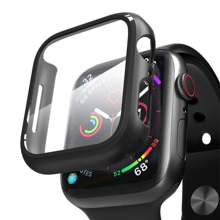 

Full Cover Clear For Iwatch 7 6 5 Cover 3D Curved Tempered Glass Case Screen Protector For Apple Smart Watch Series 7 6 Se Cover