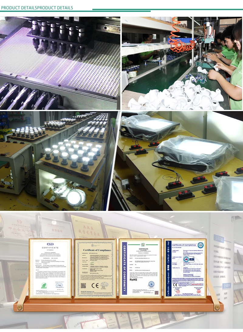 Led Lamp Ceiling Surface Lighting Frameless Backlit 18w 24w 36w Round Square Indoor Aluminum Housing Ip20 Panel Light