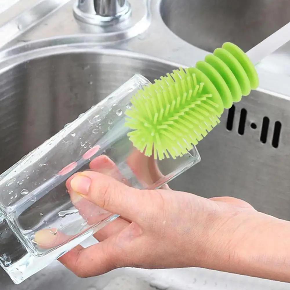 

Silicone Kitchen Cleaner Bottle Brush Cup For Washing Cleaning Bottle Brush With Handle Cleaning Utensils Brush Glass