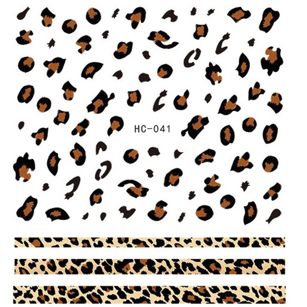 

HC041-HC051 Leopard print lucky cat nail nail stickers for the New Year