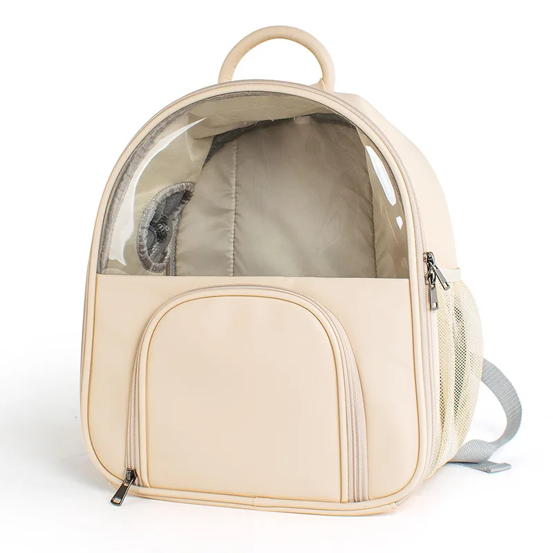 

High Quality Hot Sale Various Breathable comfortable Portable Handle Leather Pet Bag Cat Bag Travel Carrier Backpack