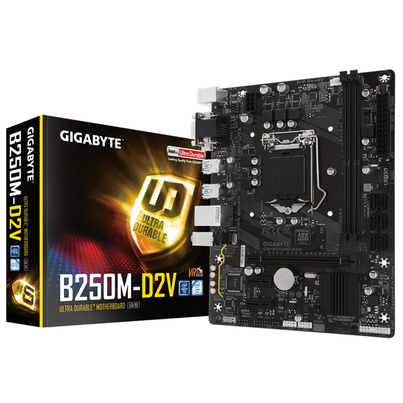 

GIGABYTE B250M-D2V desktop computer game motherboard DRR4 supports 6 and 7 generation cpu1151 pin