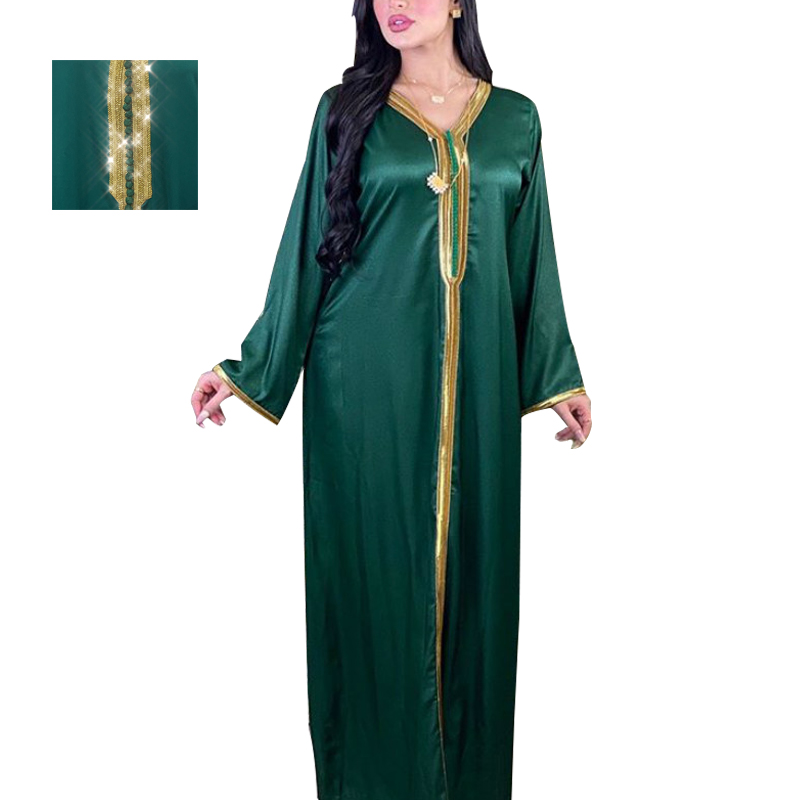

2020 dubai muslim robes arab women abaya turkish dress kaftans wholesale, Picture