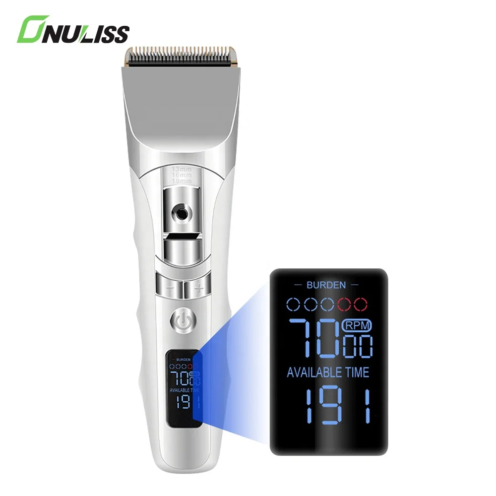 Custom Logo Professional Hair Clipper Lcd Cordless Hair Trimmer For Men Hair Cutter Machine