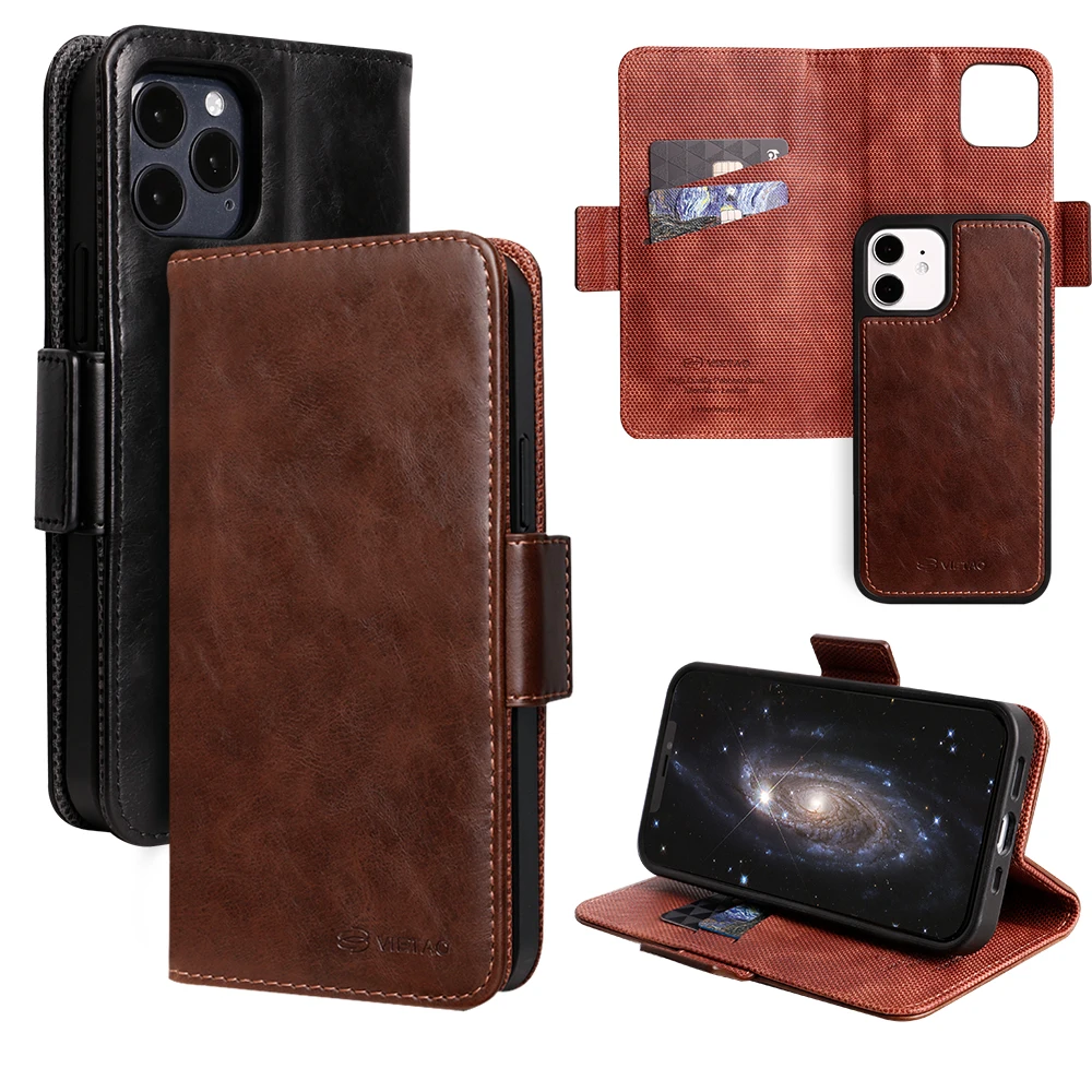 

Shockproof Customize Tpu Back Cover pu leather flip phone case for iphone 11 pro max Xr 12 X Xs mobile case Leather, Black,brown.