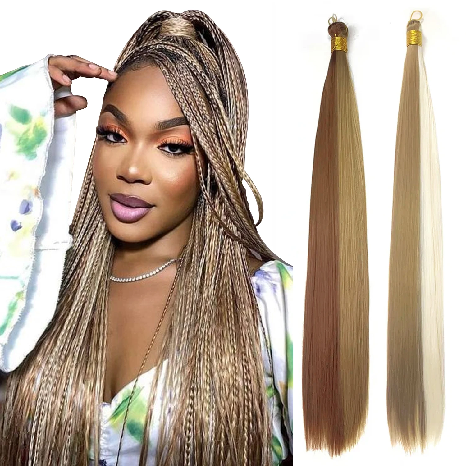 24 Inch Bone Straight Braiding Hair Extensions