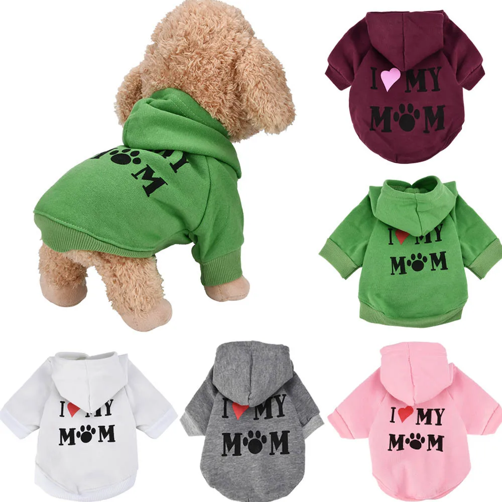 

Popular Dog Clothes Pet Accessories Coat Winter Boy and Girl Love Mum Dog Designer Dog Hoodie Pet
