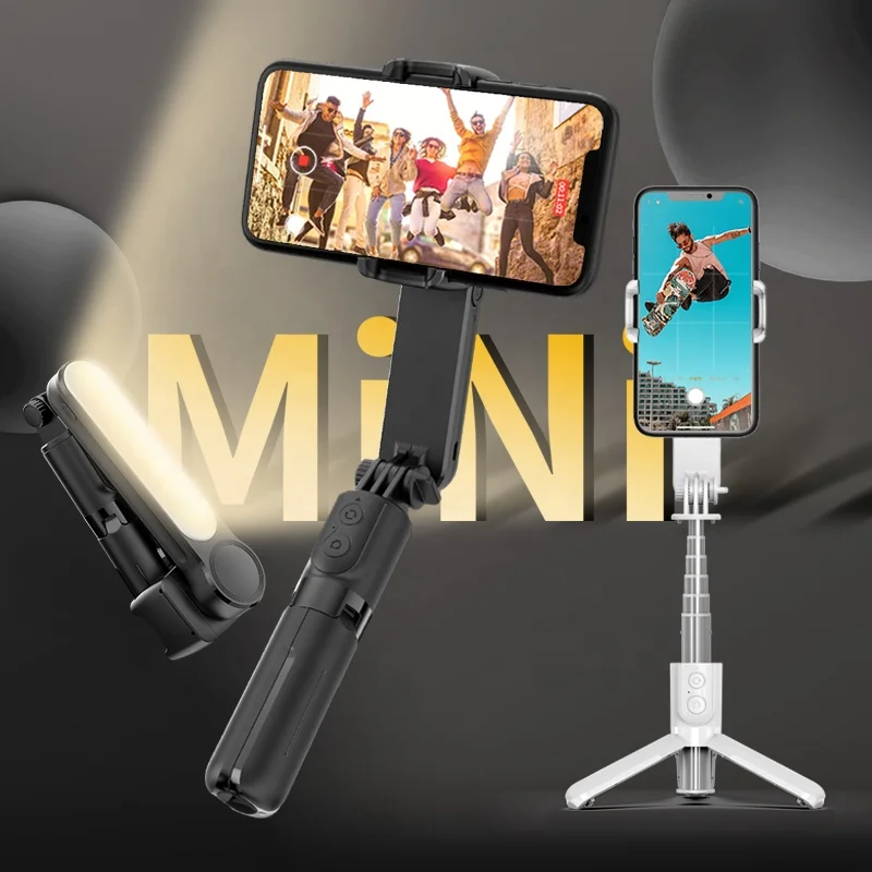 

New Arrival L09 Gimbal 360 Degrees Mini Foldable Selfie Stick L09 Gimbal Stabilizer With Wireless Remote Control Fill Light