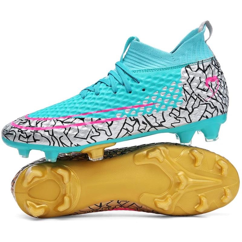 

Fashion high top football shoes super light wear resistant football shoes football boots, Black