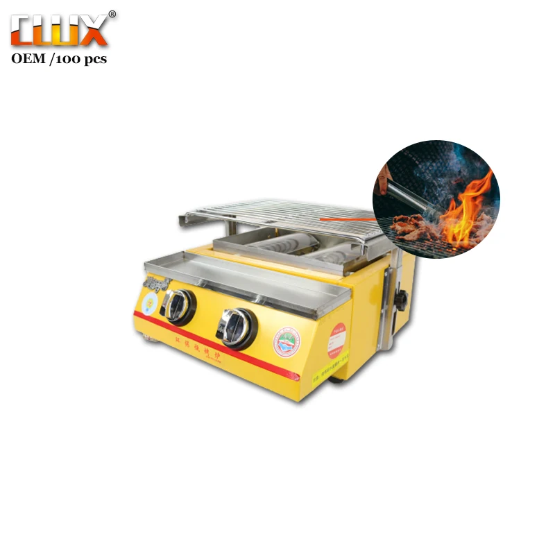 

Adjustable grill 2 Burners stainless steel barbecue grill machine, Oem color