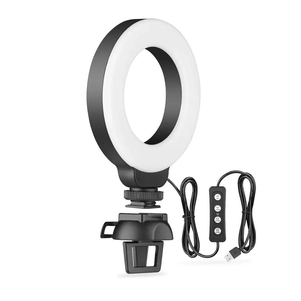 

3200k-6500k 4 inch Portable LED Ring Fill Light Tiktok Selfie Beauty Ring Fill Light Photographic Lighting