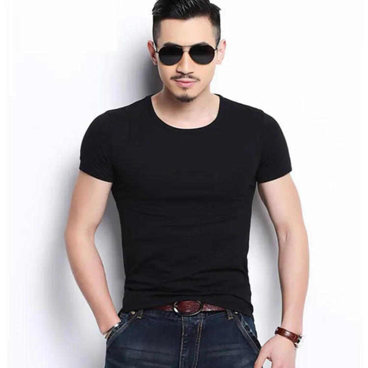 

2021 Slim Fit Breathable Mans Cotton O-Neck Sportswear Oversize Short Sleeve Men's Summer T Shirts, Customized