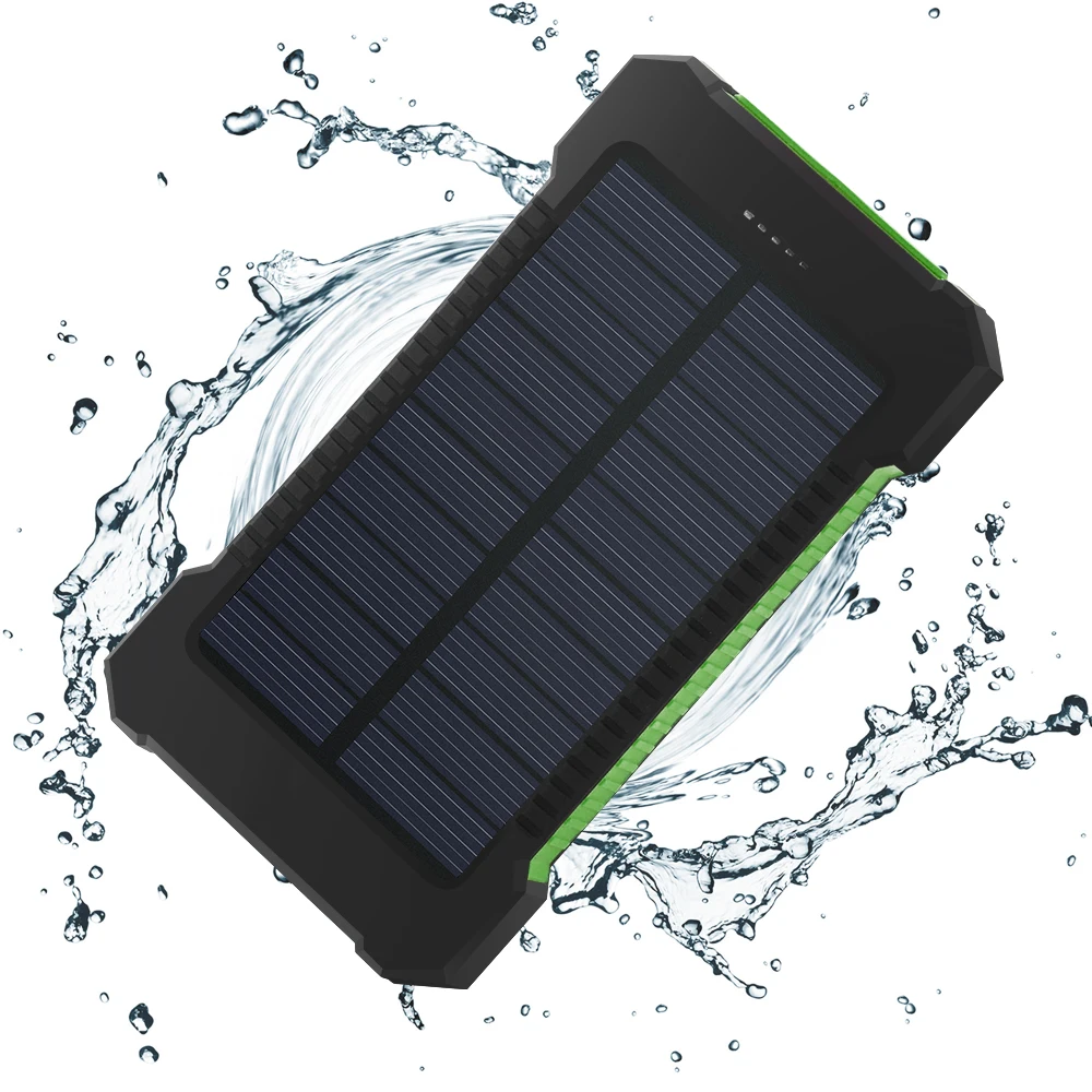 

10000mAh Aluminium LED Light Display High Capacity Solar Charger Cheap Price Mini Power Bank