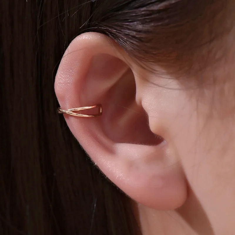 

1PC Punk Gold Metal Cross Ear Cuff Ear Clip for Women No Pierced C Shape Geometric Small Earcuff Ear Wrap Earcuff Clips Jewelry
