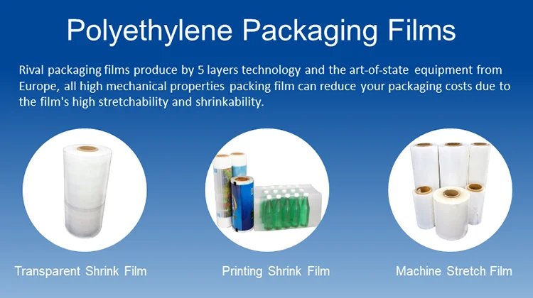 Wrap Roll Thermo Pallet Stretch For Packing Wrapping Ldpe Packaging Plastic Water Bottled Heat Shrink Film
