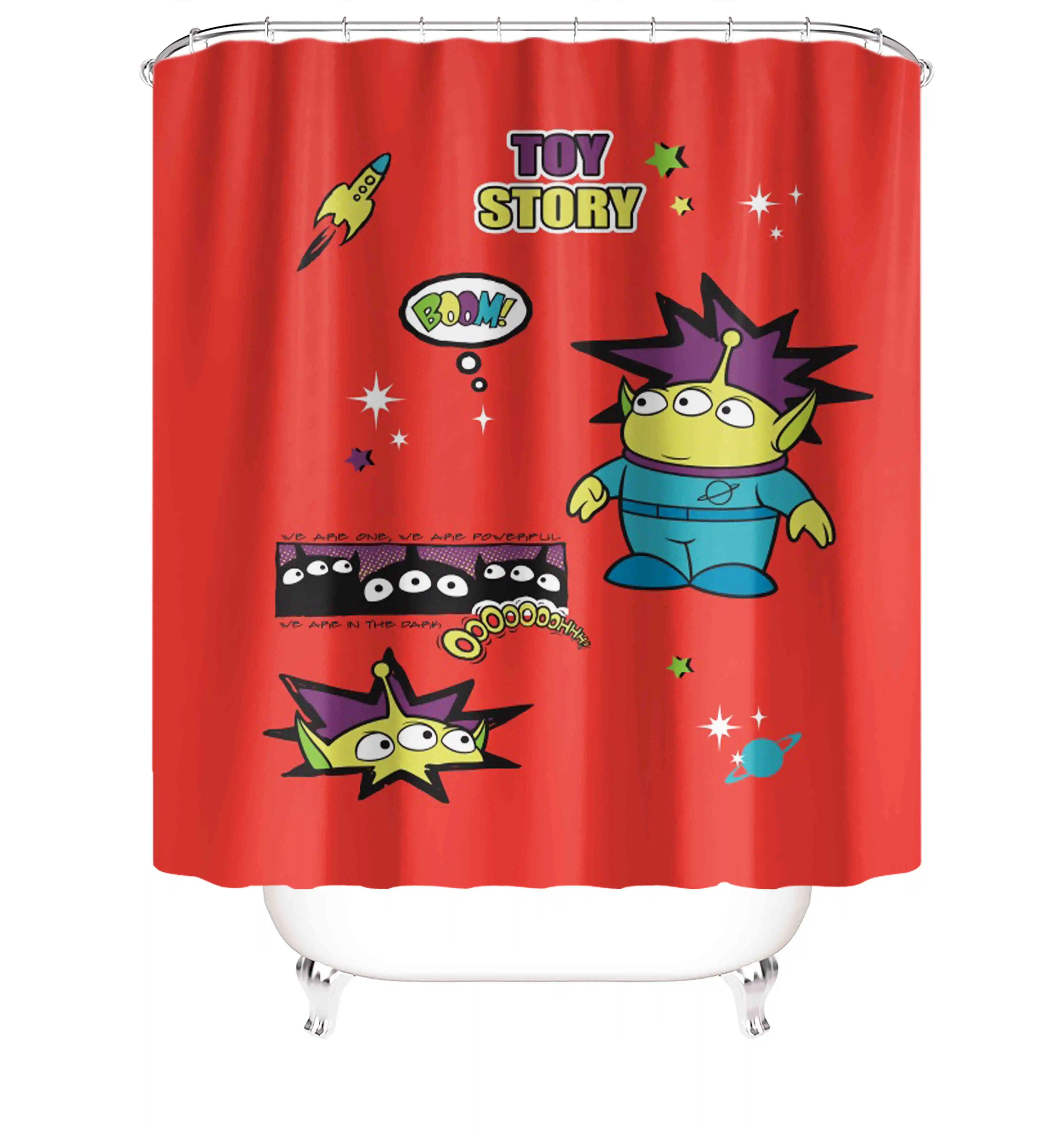 

Cute cartoon characters that both adults and children like shower curtain