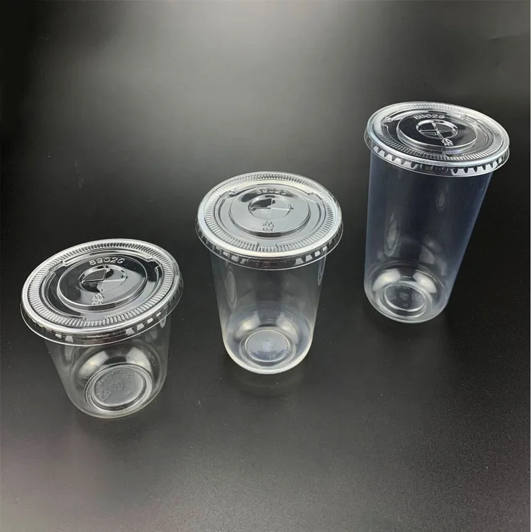 
GAIA Disposable Cup Plastic Injection Bubble Tea Cup Custom Milk Tea Plastic PP Cup With Lids 