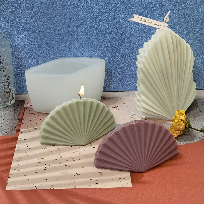 

GC DIY plaster scallop chocolate cake icing candle mould Shell scented candle moulds silicone mold