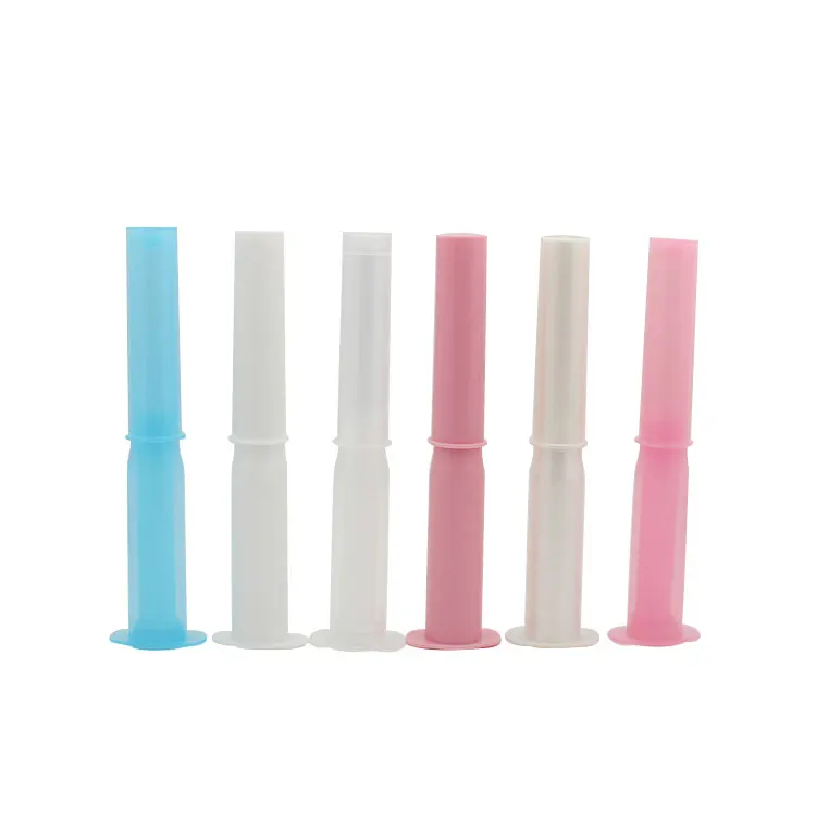 

plastic tubes for vaginal lubricant gel disposable plastic vaginal applicator packica, Pink,white,transparent,pearl