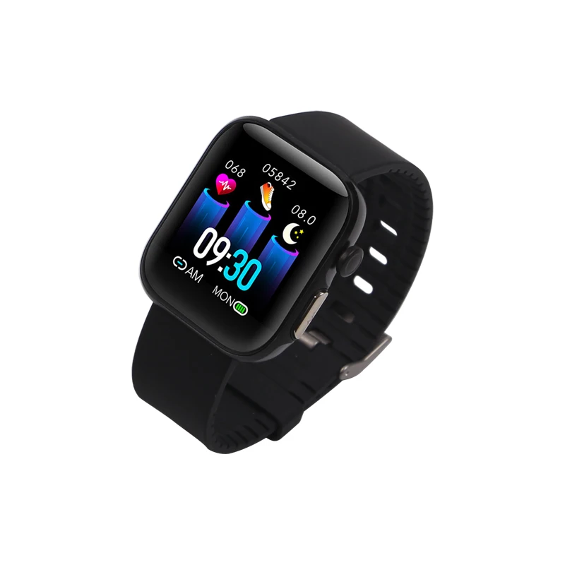 

SOPEWOD Men Women IP68 Waterproof Health Monitor Call Reminder Smart Watch for Android iOS, Black
