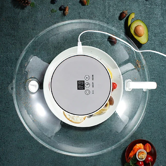 

electric heat smart food table cover new plastic dish cover food protection cover