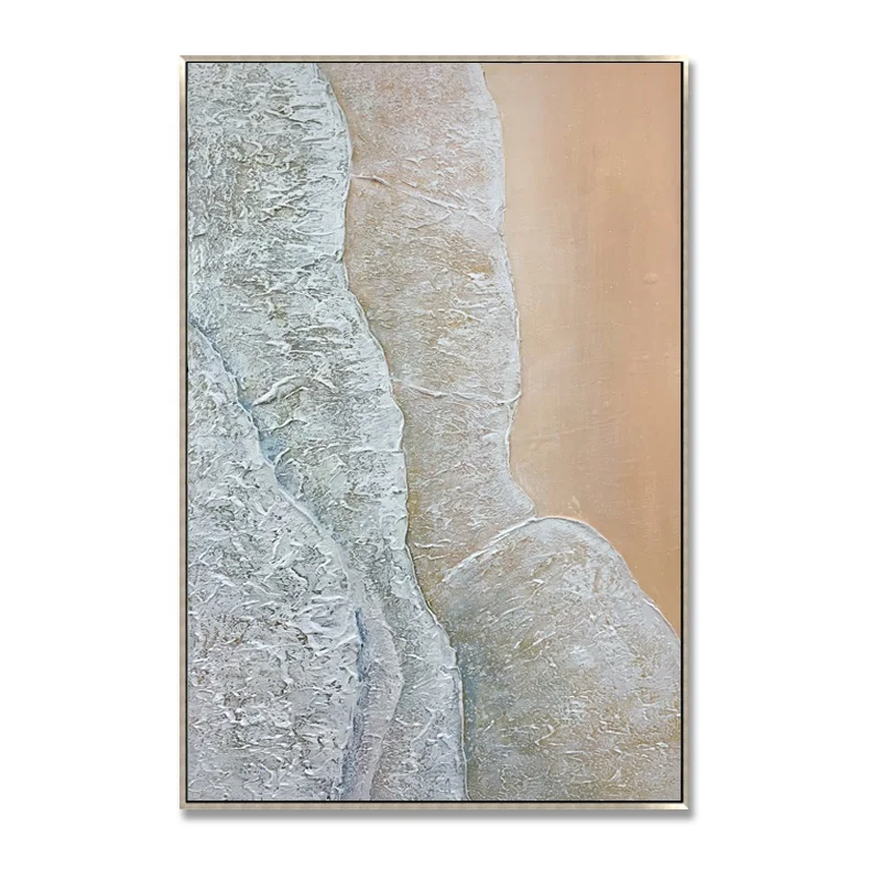 Modern Seascape Oil Painting on Canvas Handmade Abstract Outdoor Decoration JZ Arts Original