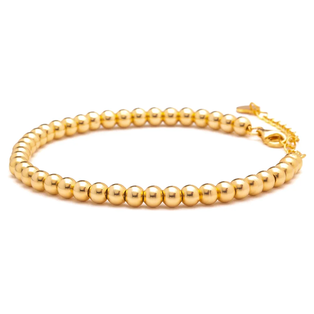 

Minimalist 14k Gold Filled Beads Beaded Stackable Bracelets For Women Chain & Link Bracelet & Bangle Spring Summer Jewelry, Customized color