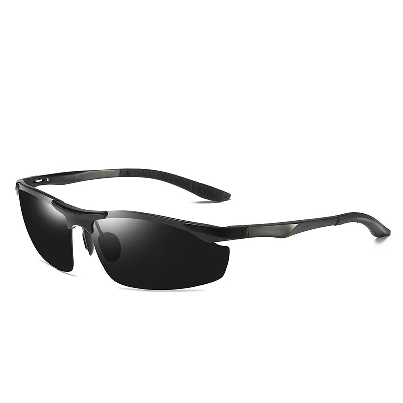 

New polarized sunglasses fashion sports sun glasses retro men Al-Mg frame sunglasses