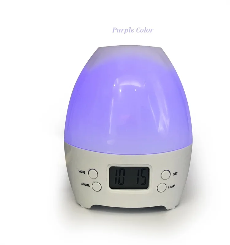 

Smart Table Round-Shaped Rice White Color Changing Diffuser Alarm Clock