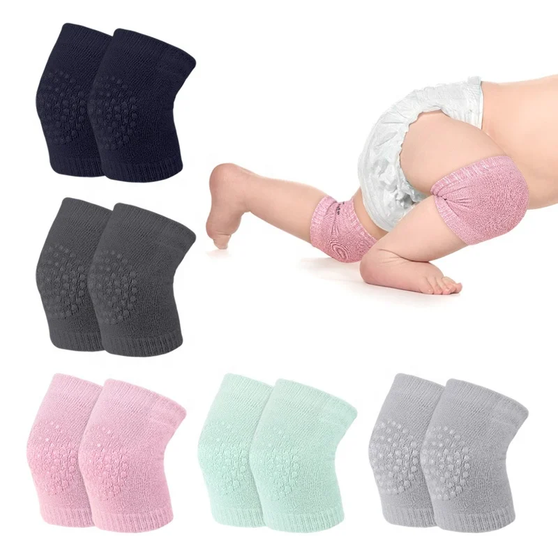 

High Quality Baby Knee Pads Kids Anti Slip Crawling Knee Protector Toddler Function Protection Pad Baby Safety Knee Sock, Pink, green, light grey, dark grey, dark blue