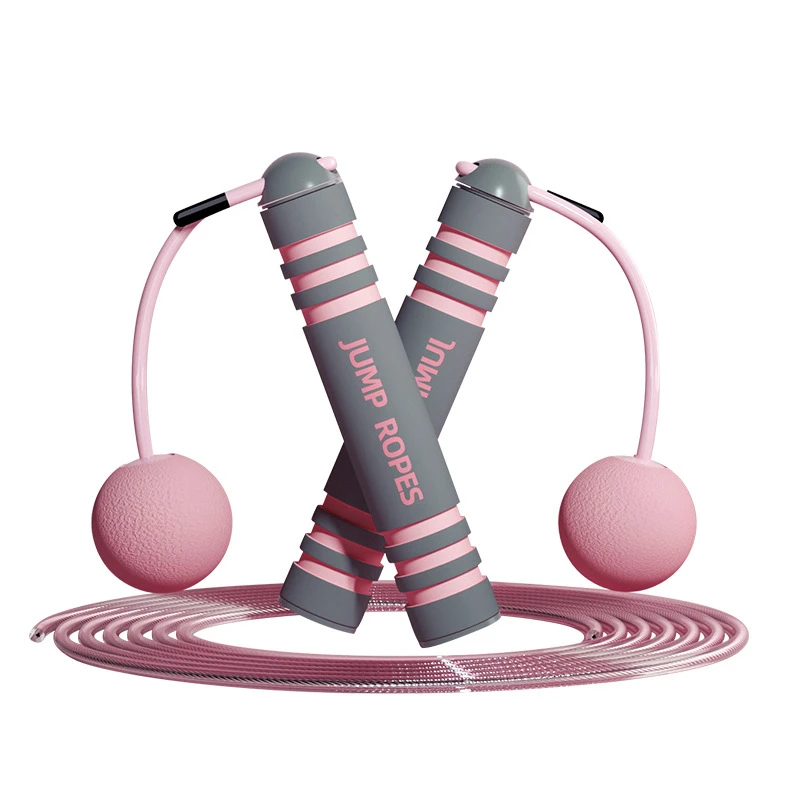 

PP Foam Handle Two Use Cordless Speed Jump Rope Indoor Adjustable Cordless Skipping Rope Thicken PVC Wire Jump Rope, Pink/green