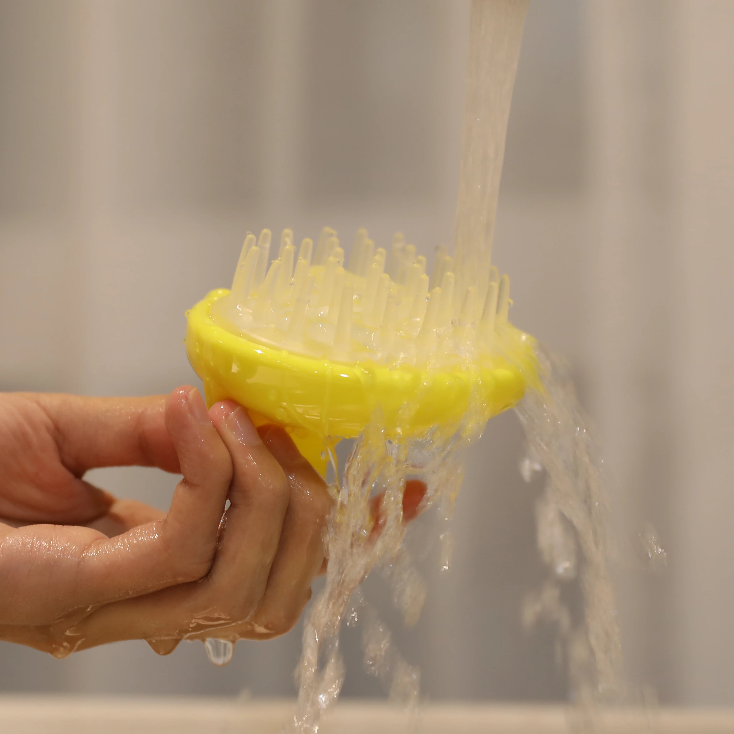 

silicone plastic hair brush Silicone Scalp Hair Massage Brush,
