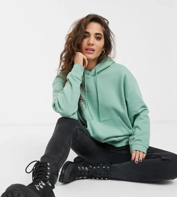 

High quality cotton loose Hoodie Vintage Pullover women's Hoodie large