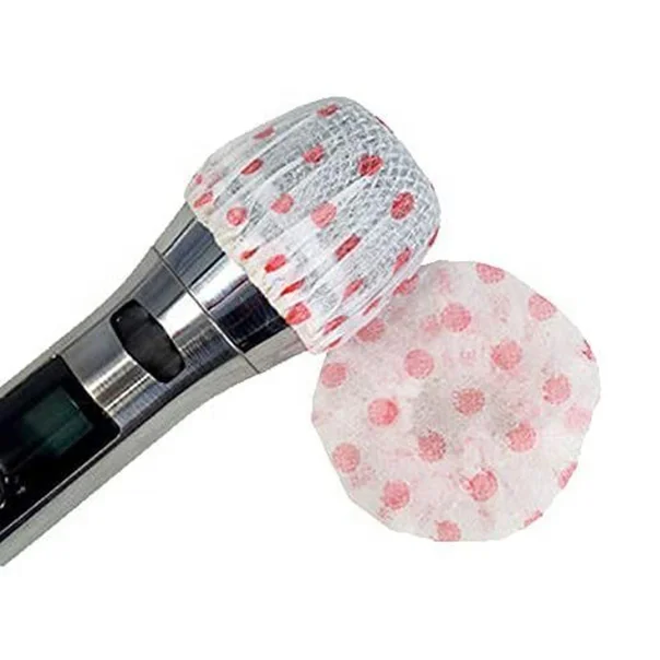 

Colorful Universal disposable KTV/DJ/Party Handheld Stage Microphone Windshield foam non woven Mic Cover